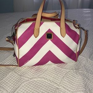 Dooney& Bourke Olivia satchel. Chevron Pink